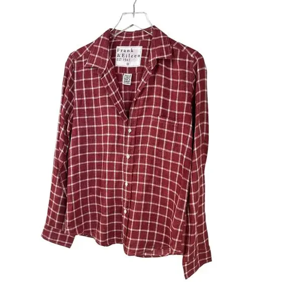 Frank & Eileen Red Plaid Blouse - Picture 2 of 6